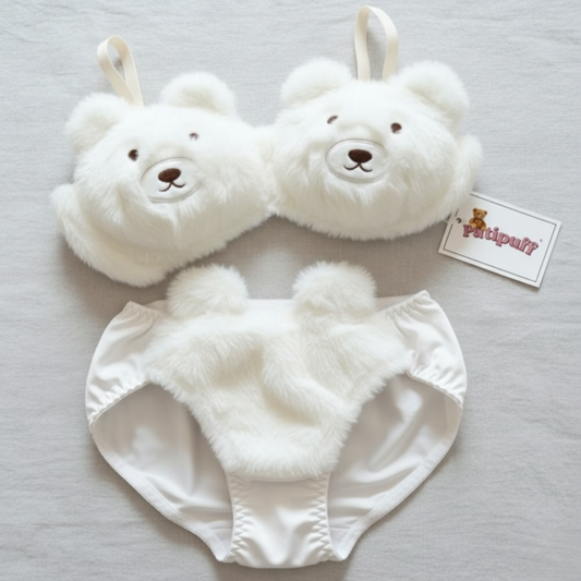 Beyaz Ayıcık Peluş Set